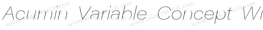 Acumin Variable Concept Wide bold i字体转换